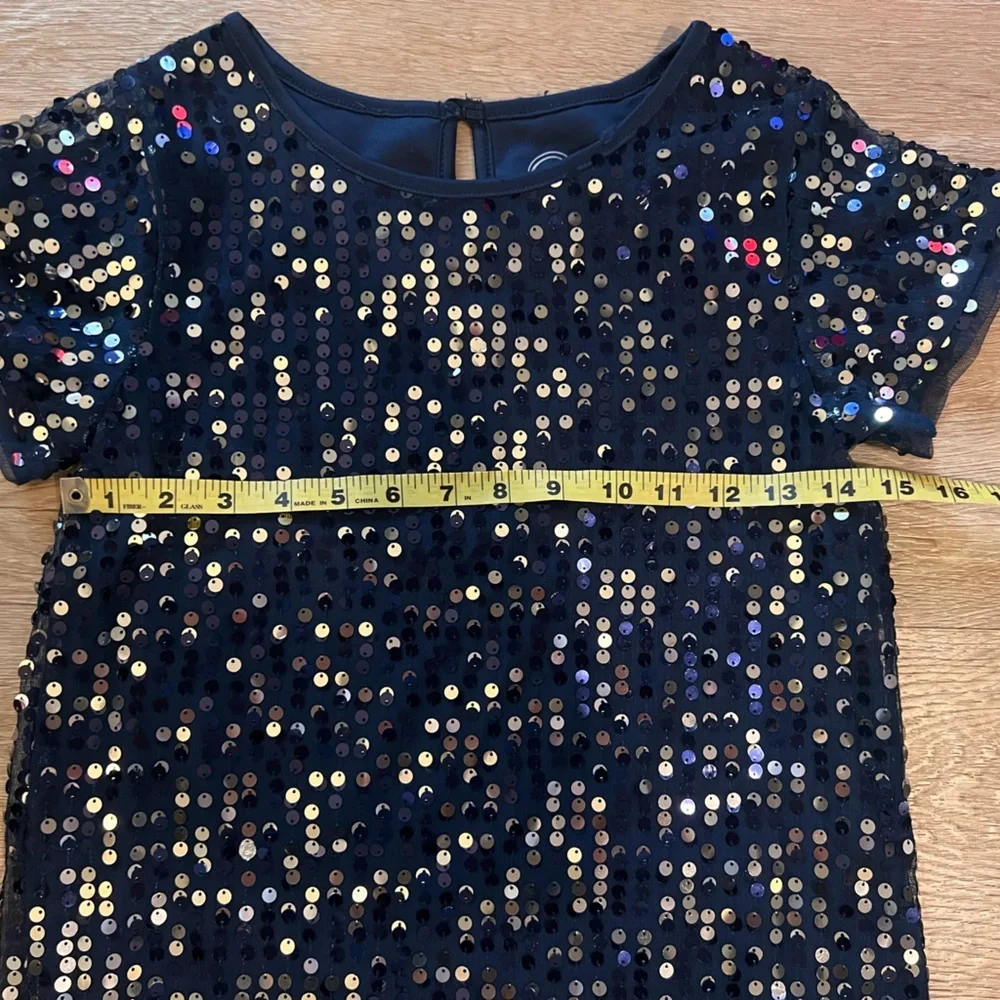 Wonder Nation Navy Sequin Party Dress Girls Size‎ L (10–12)